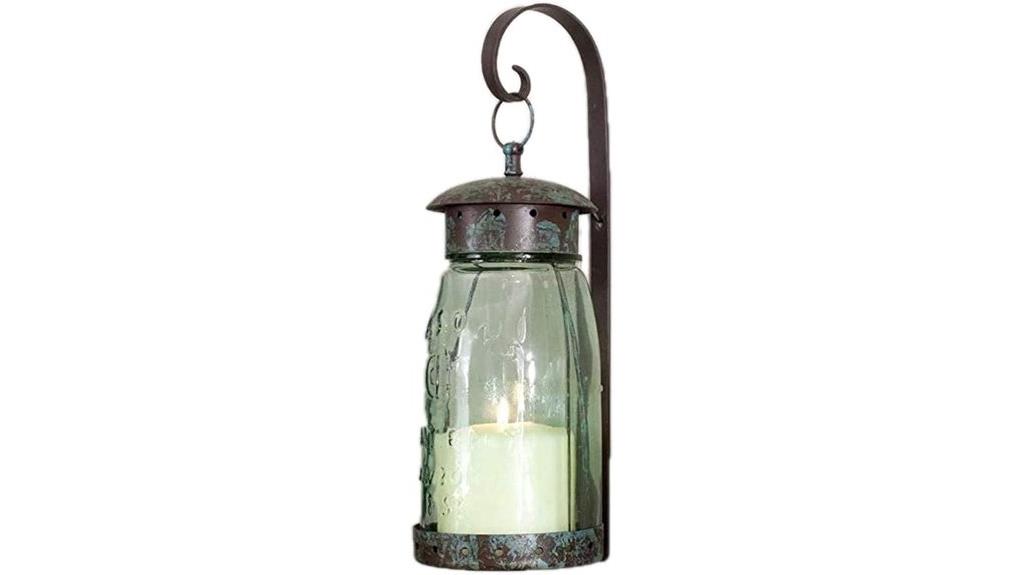 vintage tin mason sconce