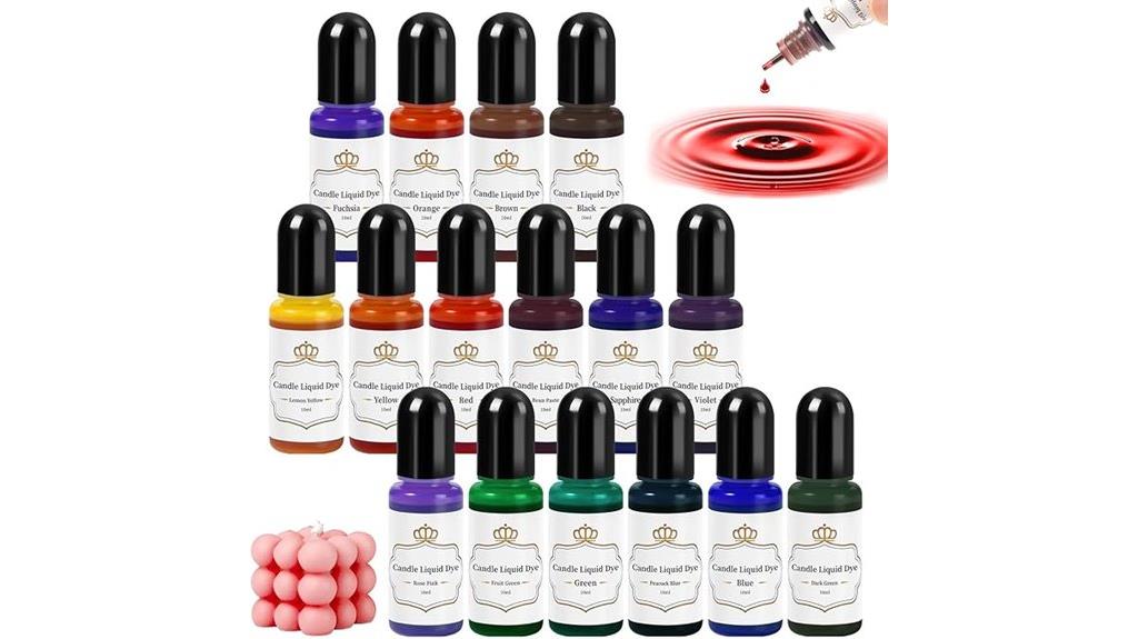 vivid candle wax colors