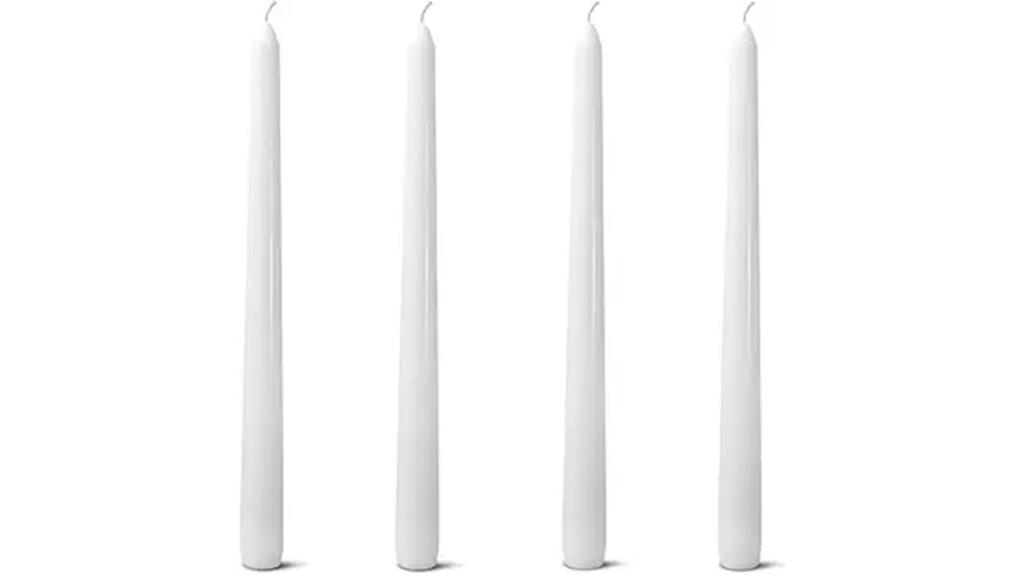white 10 inch candles