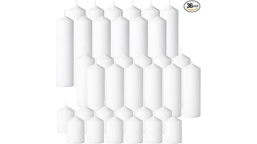 white pillar candles bulk