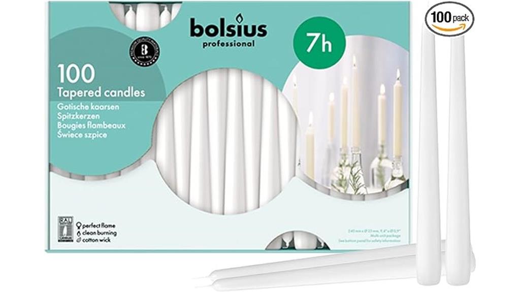 white taper candle bulk