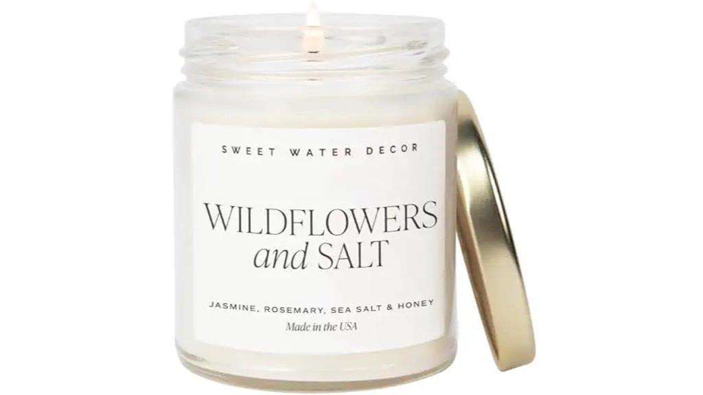 wildflower salt soy candle