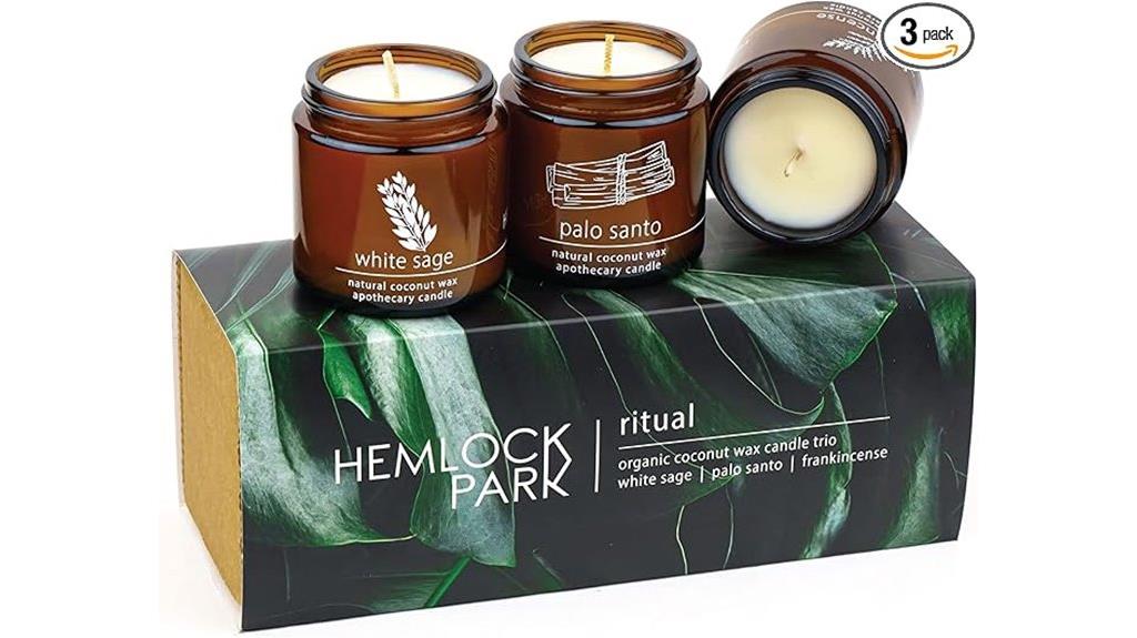 wood wick candle gift set