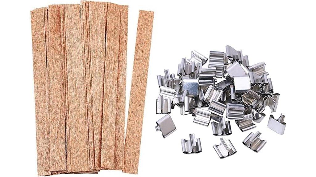 wooden candle wicks set