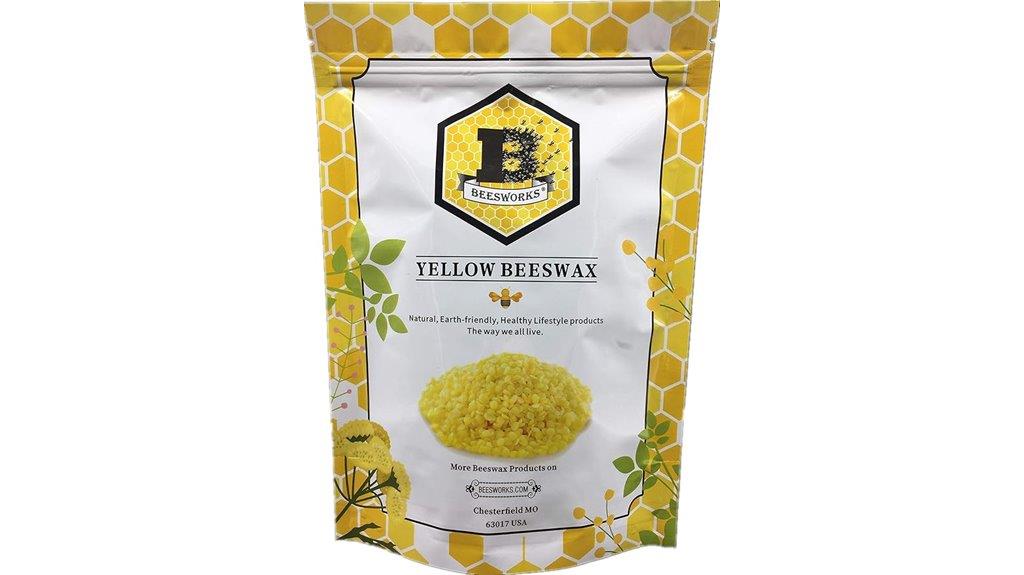 yellow beeswax pellets