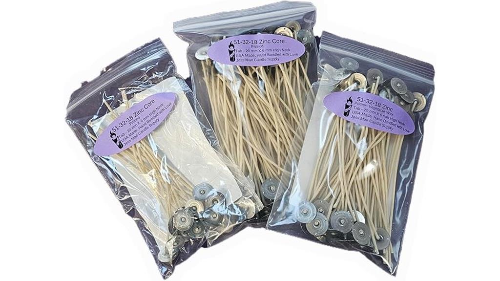 zinc core candle wicks
