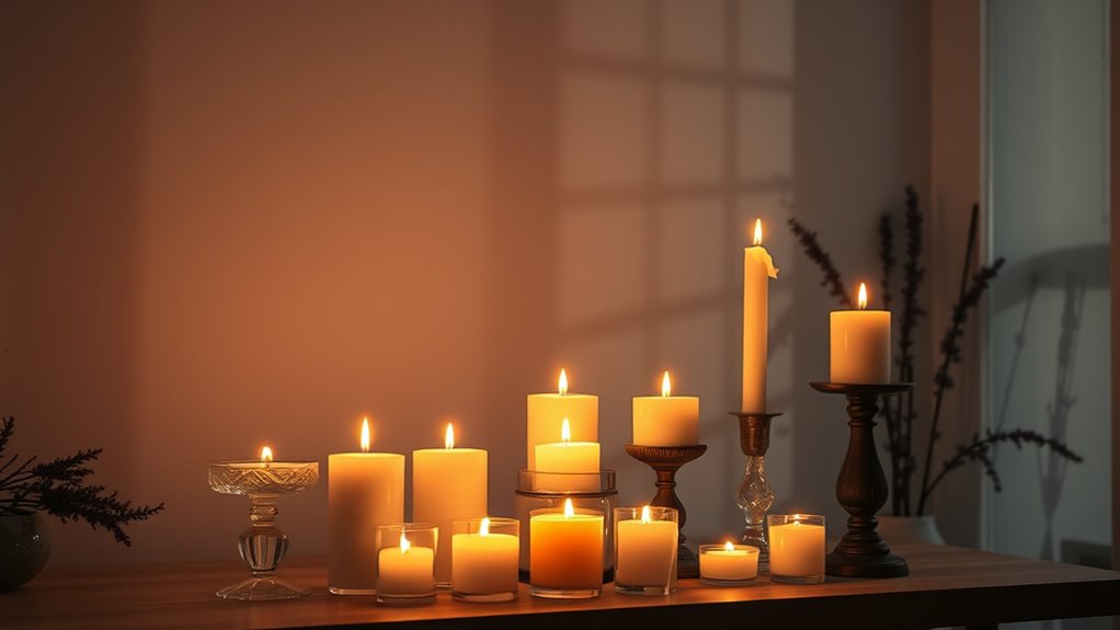 calming candle color choices