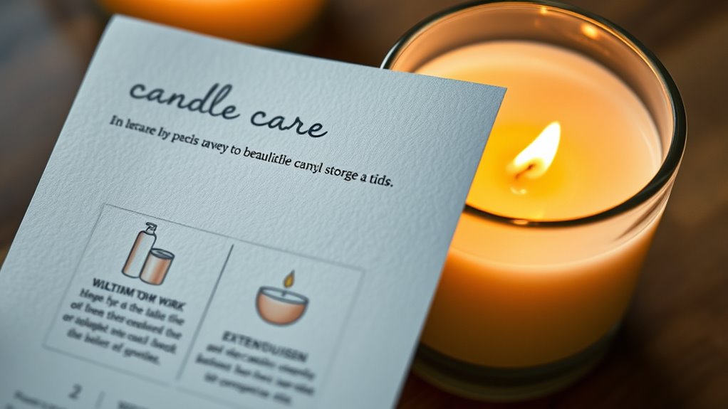 candle care tips cards