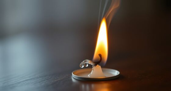 candle flames burning process