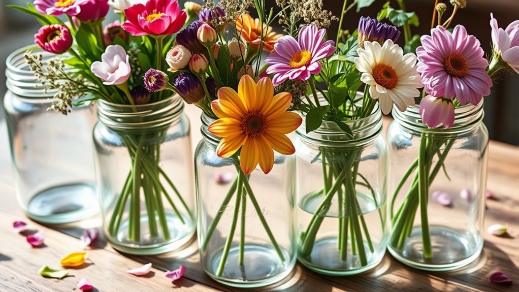 candle jars become elegant vases
