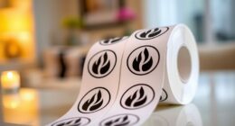 candle label safety rolls