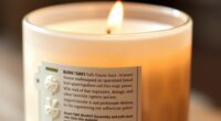 candle labels details warnings