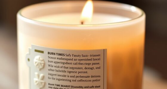 candle labels details warnings