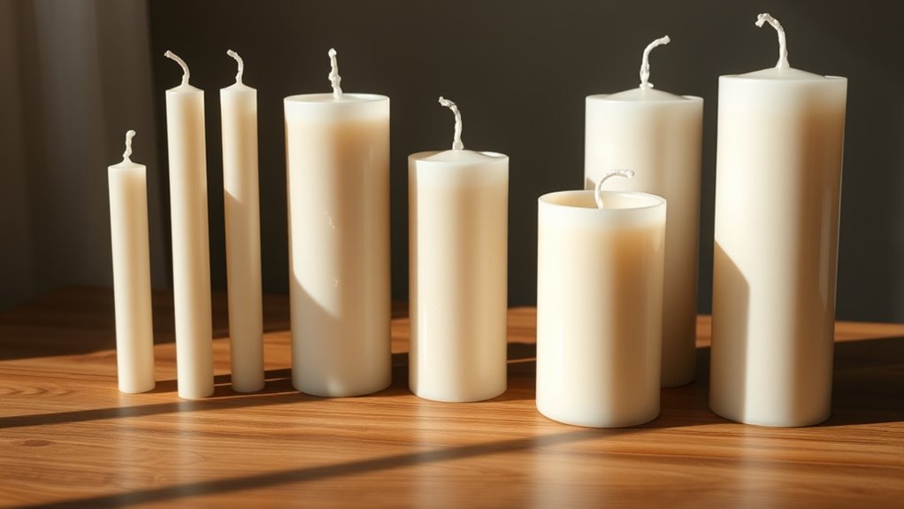 candle size and burn factors