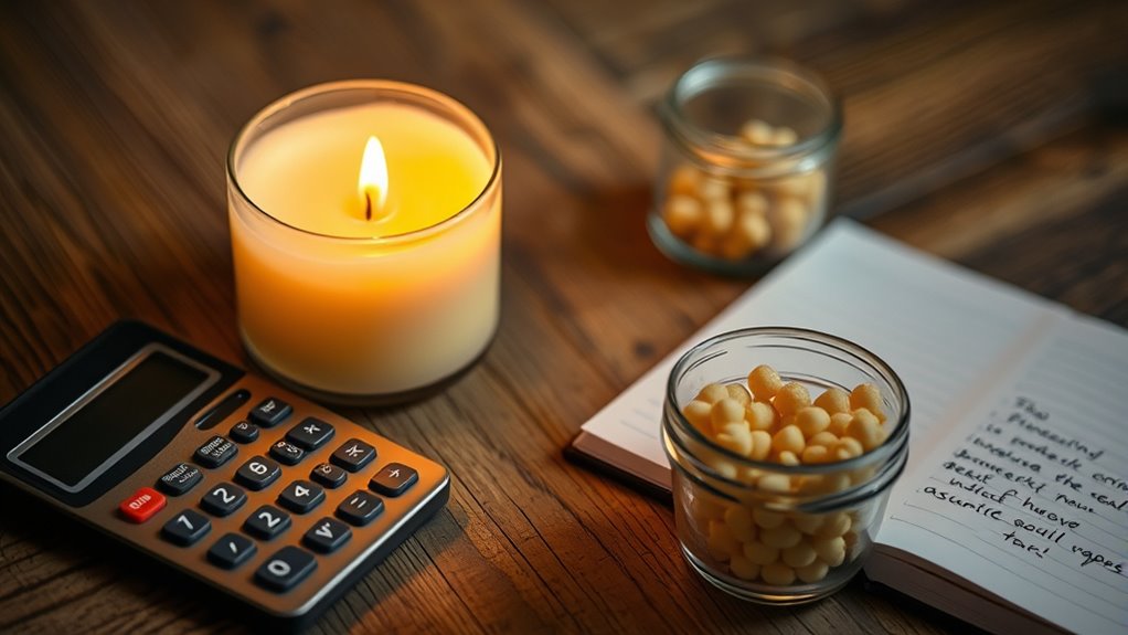 candle wax emission calculation