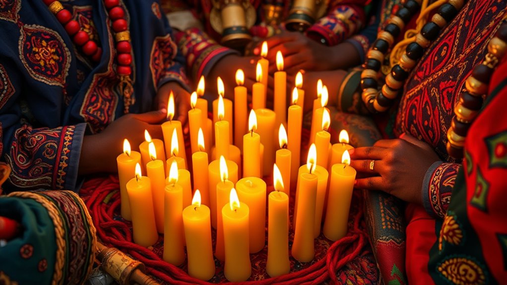 candles symbolize spiritual connection and protection