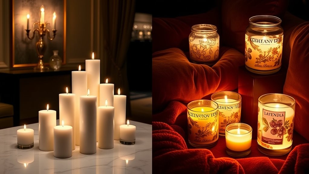 choosing candles for ambiance