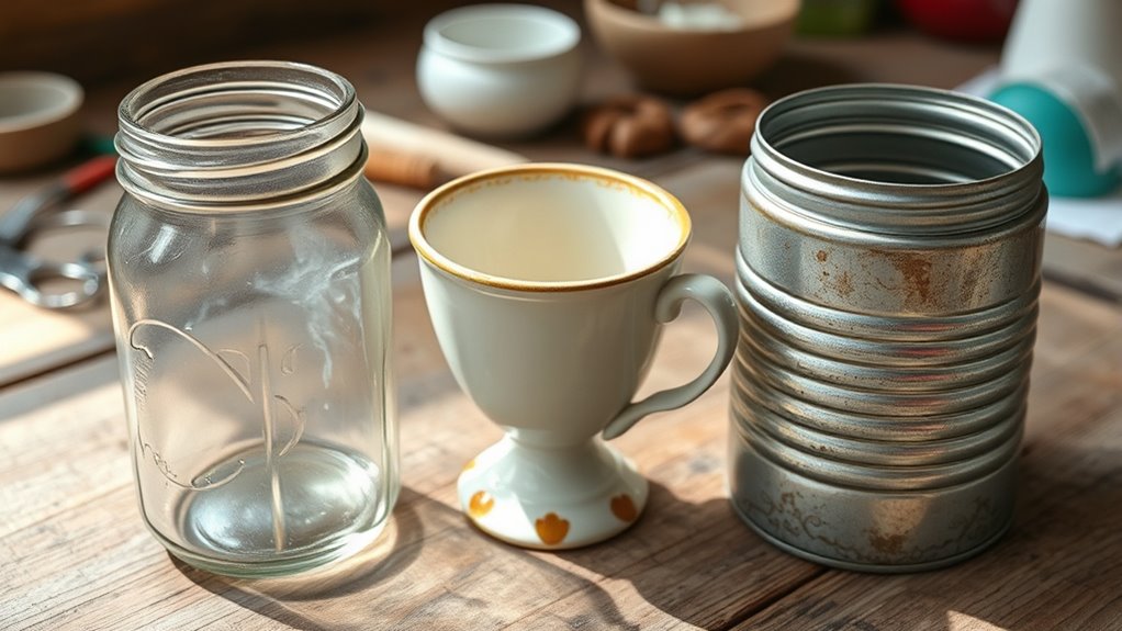 clean sturdy heat resistant containers