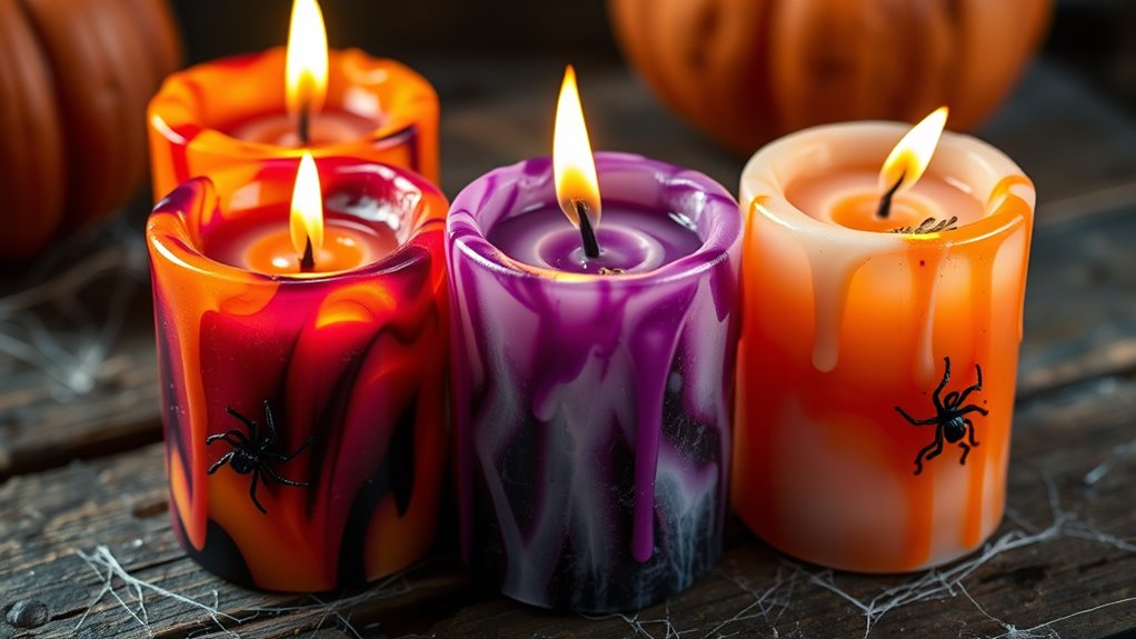 colorful textured haunting accents