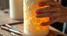 create decorative carved candles