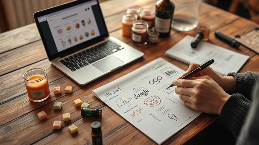 create distinctive candle brand