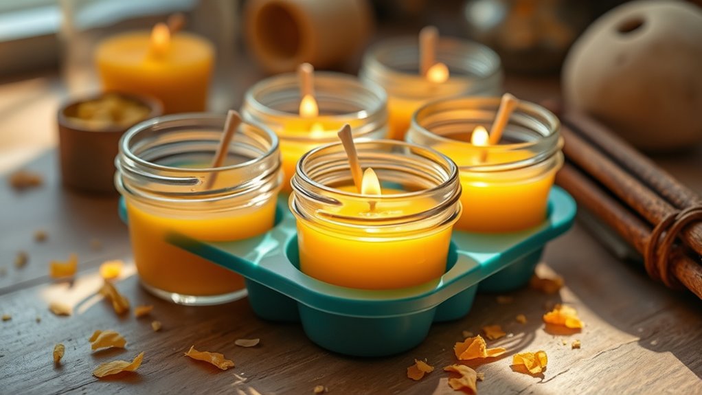 create homemade tea light candles
