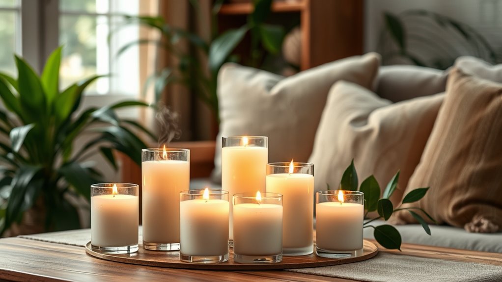 create relaxing candle spaces