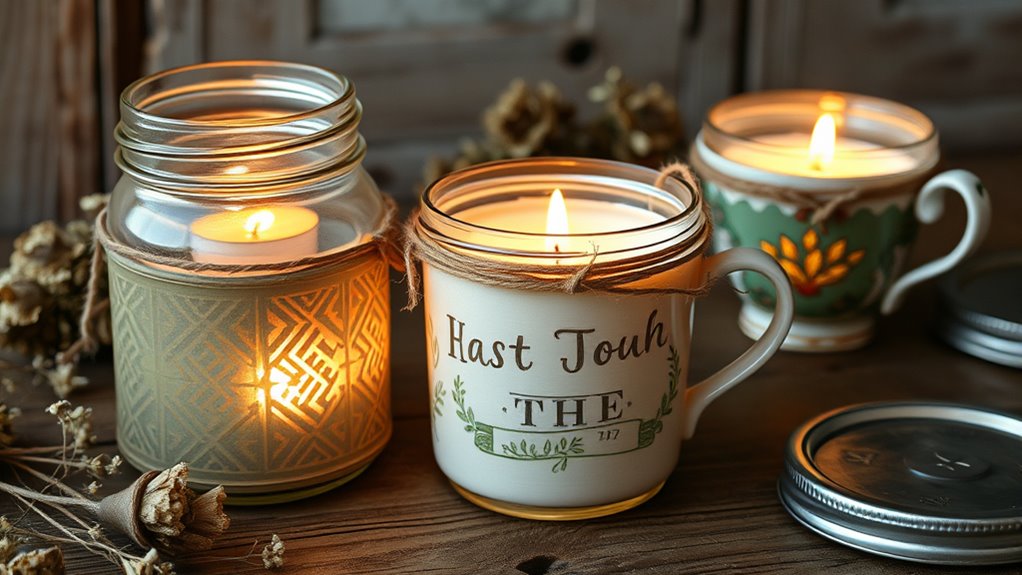 creative candle holder upcycling