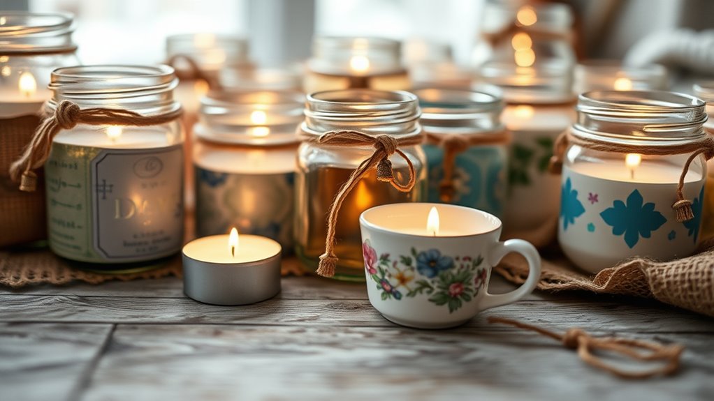 creative upcycled candle holders