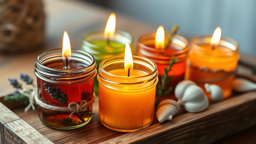 decorate oil candles creatively