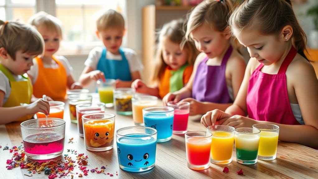 decorate with colors and embellishments