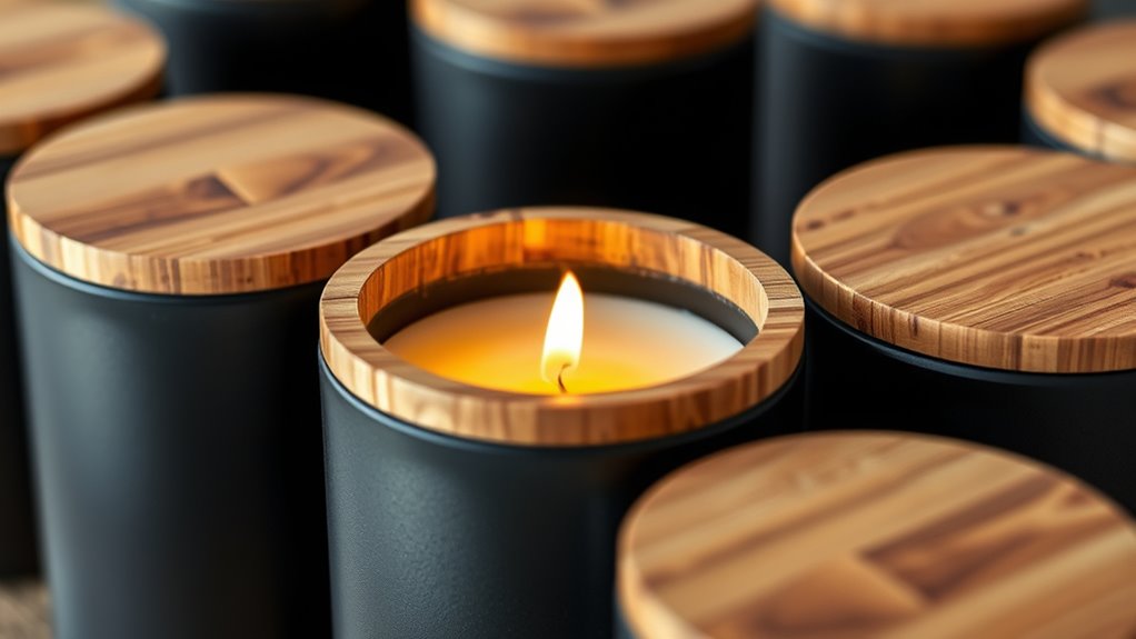 eco friendly bamboo candle lids