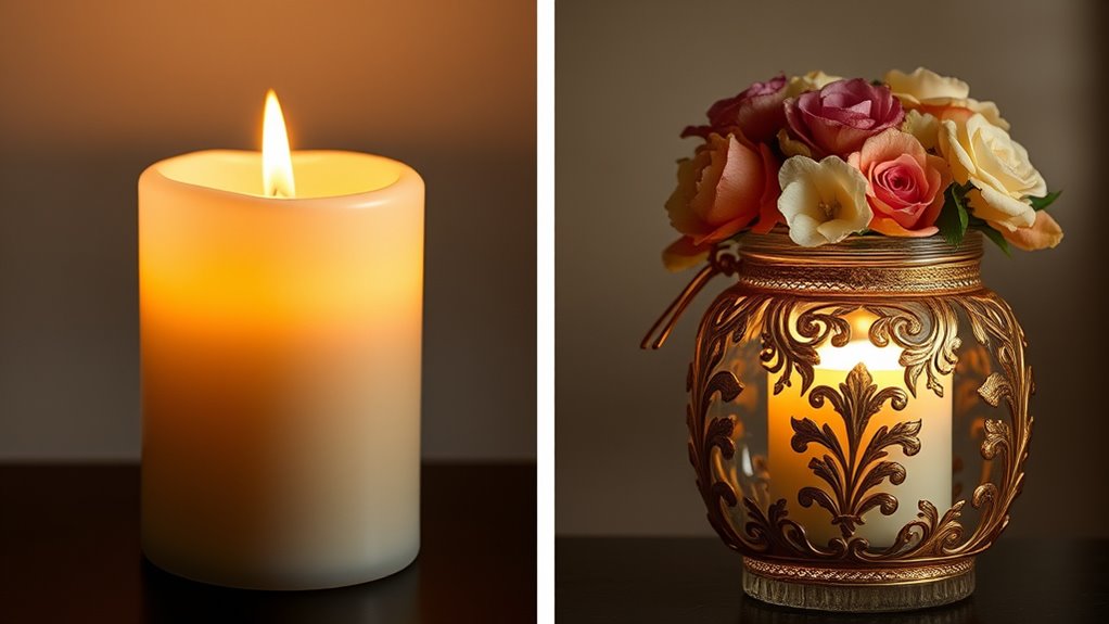 elegant decorative candles