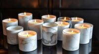elegant marble candle jars