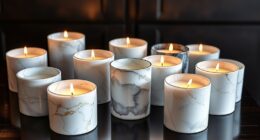 elegant marble candle jars