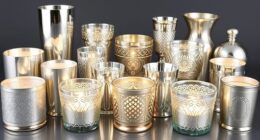 elegant mercury glass candle holders