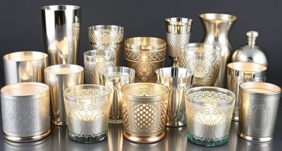 elegant mercury glass candle holders