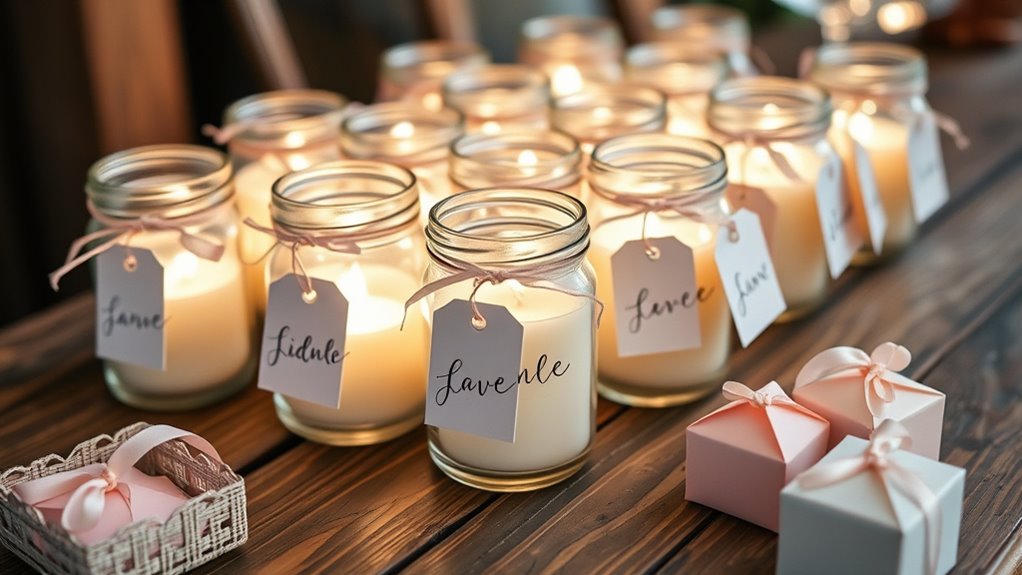 elegant personalized candle presentation