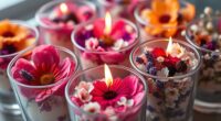 elegant pressed flower candles