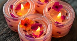 embedded decoration wax candles