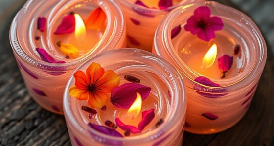 embedded decoration wax candles