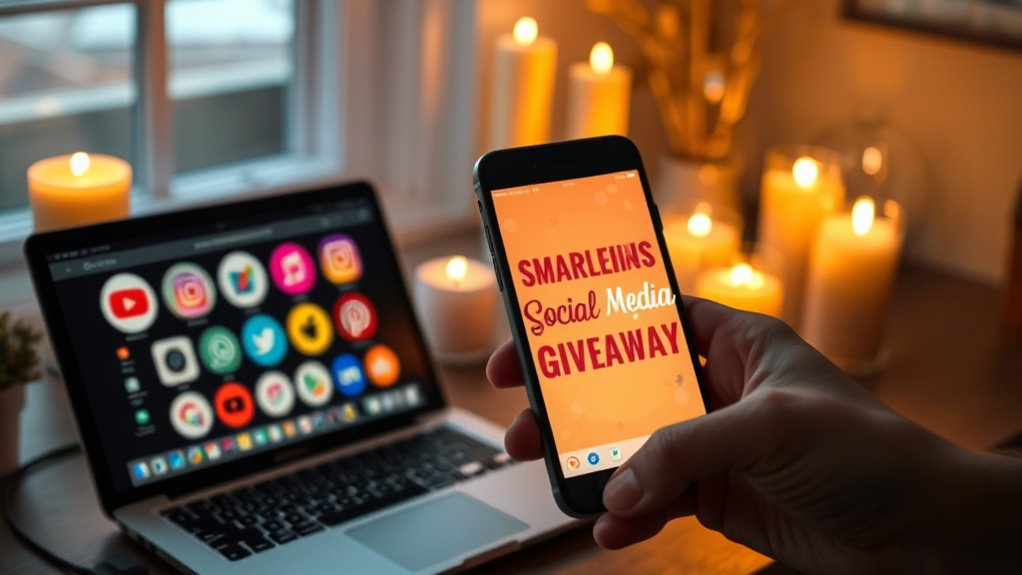 engage through promotions and giveaways