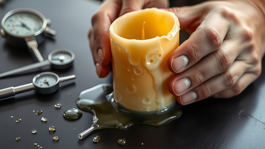 ensure proper wax and wick