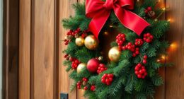 festive front door decor