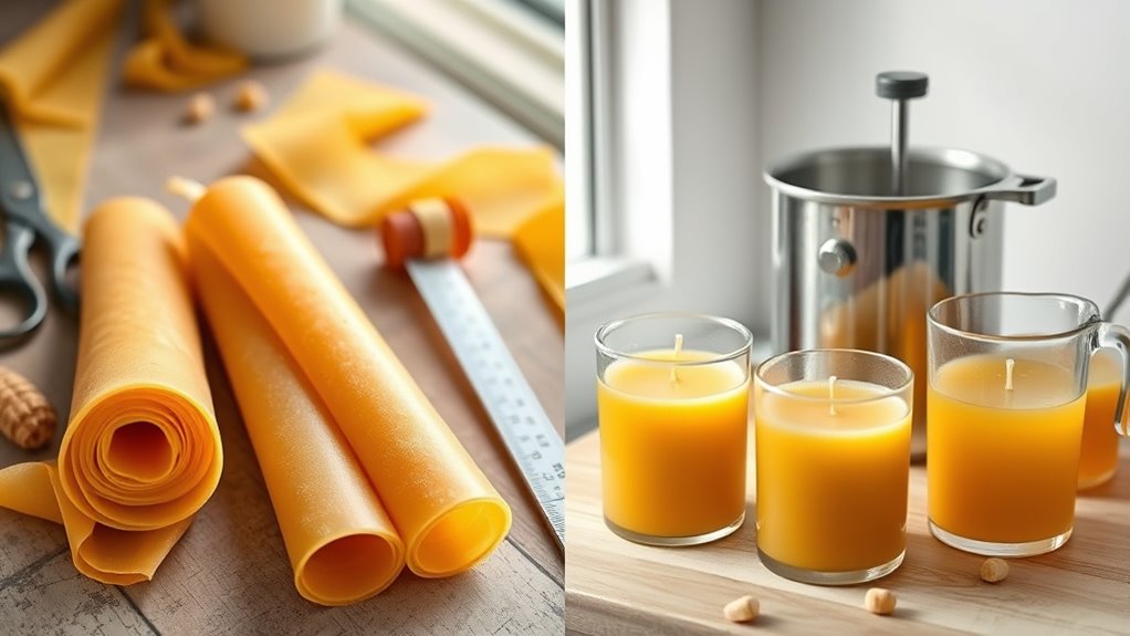 gather necessary candle making supplies