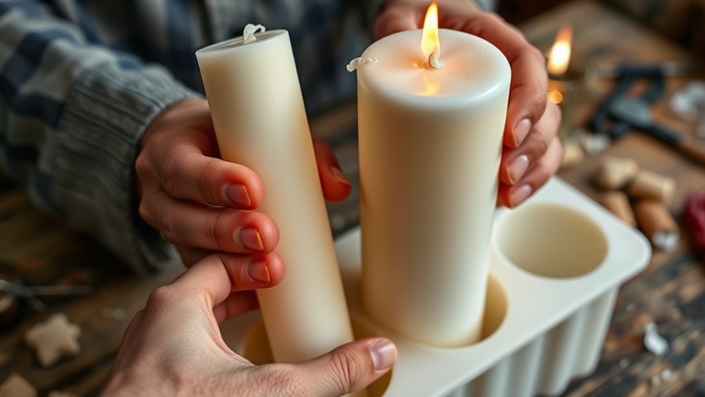 gently unmold smooth edges