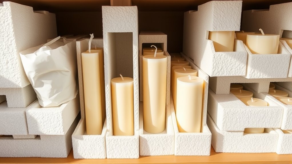 handle candles gently carefully