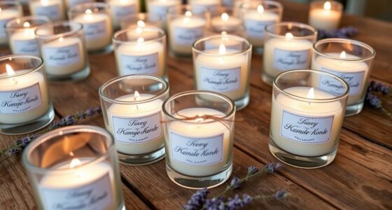 homemade wedding candle favors