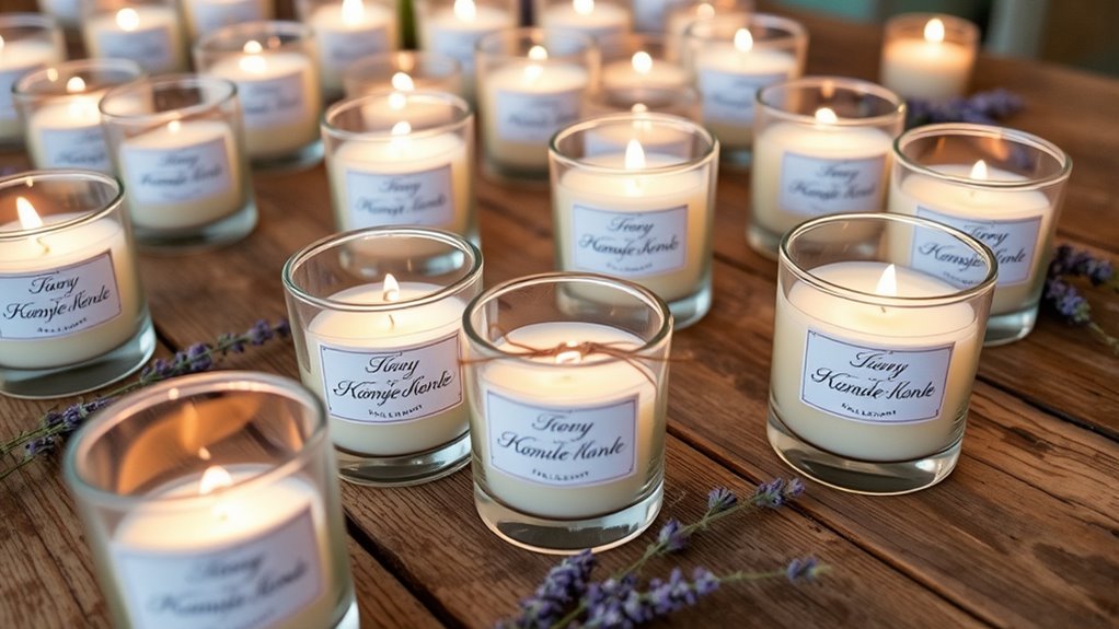 homemade wedding candle favors