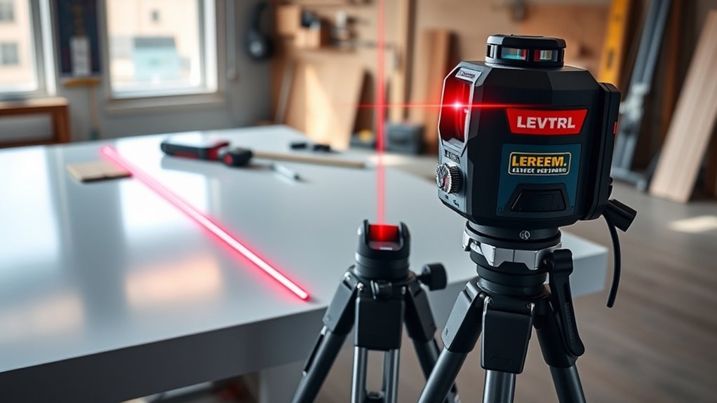 key self leveling laser features
